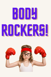 Child flexing in boxing gloves for Body Rockers program