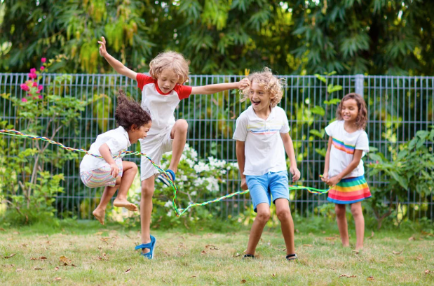 Skipping activity to build coordination in Body Rockers program