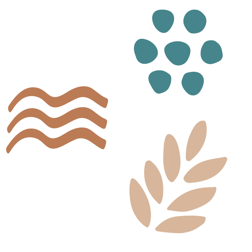 Custom brand illustration highlighting Koru Allied Therapies’ values.